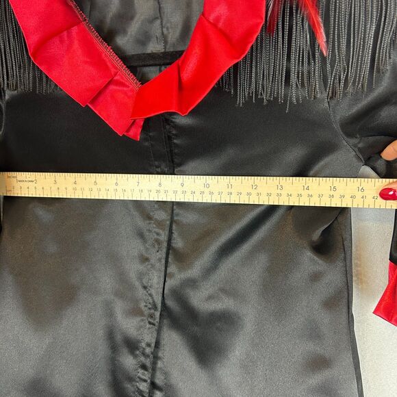 Mara Dancewear Small Black Red Feather Jazz Costume Set Stage Recital Outfit - Picture 4 of 15